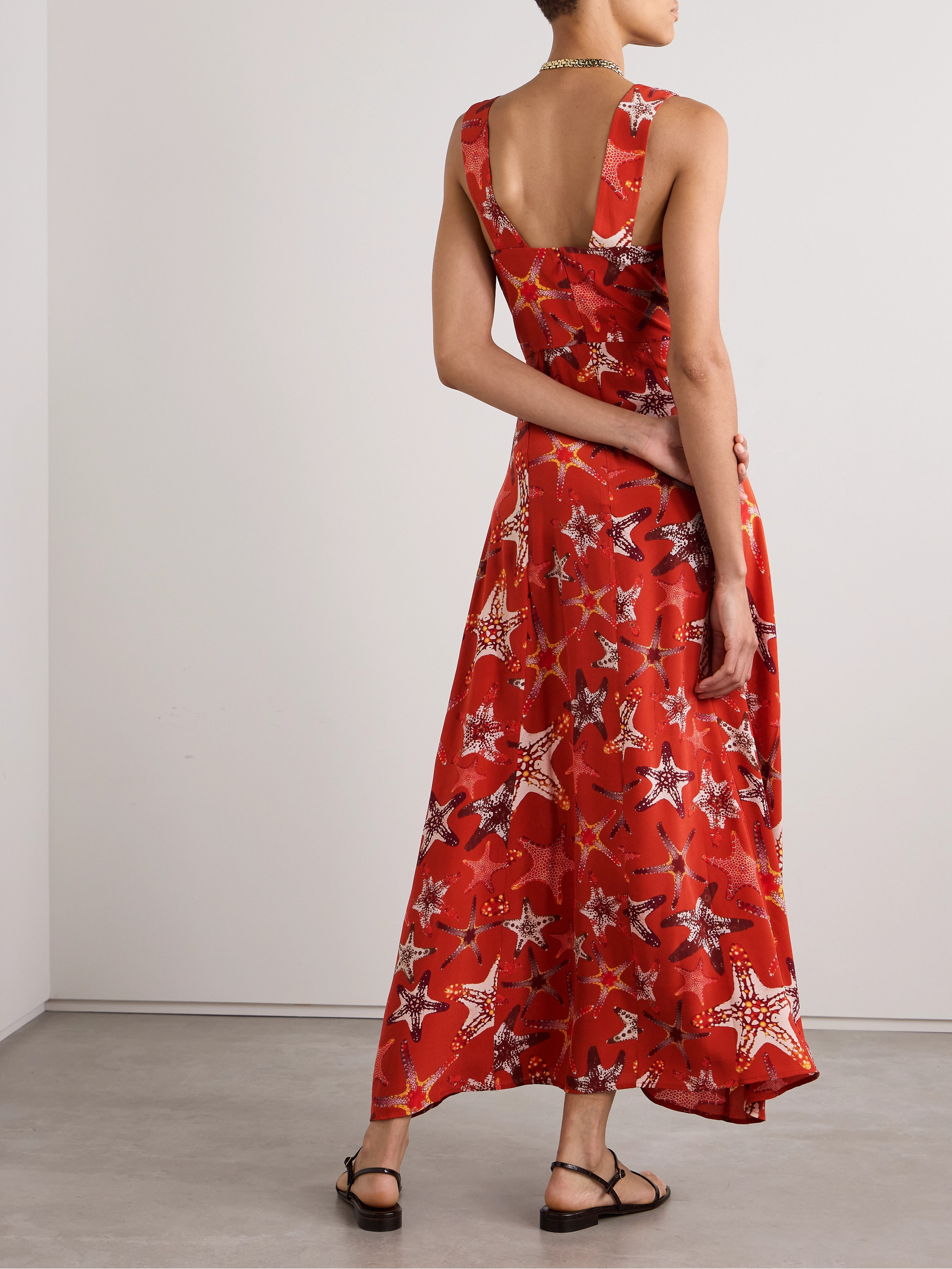 Emporio Sirenuse Nellie printed silk-crepe maxi dress thumbnail