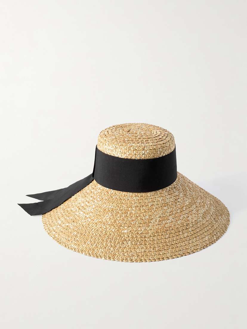 Eugenia Kim Mirabel Grosgrain-trimmed Straw Sunhat
