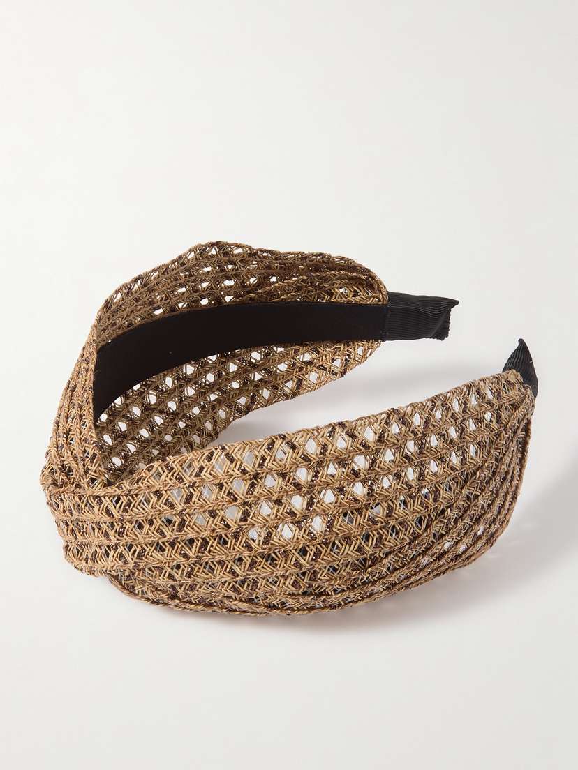 Eugenia Kim Rosanna Metallic Straw Headband -  - One size