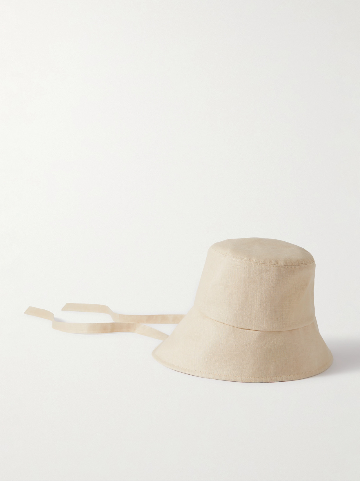 Eugenia Kim Ally Asymmetric Linen Bucket Hat In Neutral