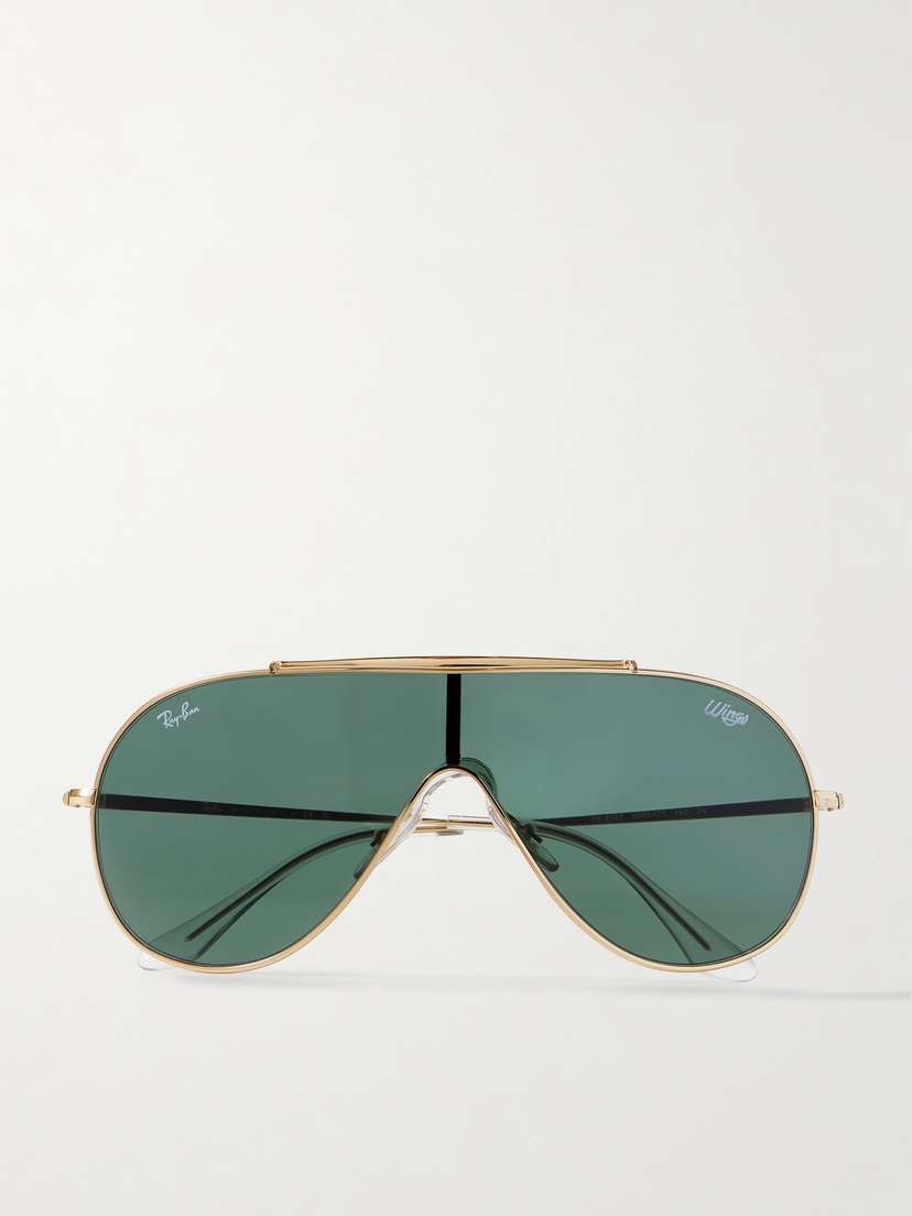 Ray-Ban Wings Aviator-style Gold-tone Sunglasses