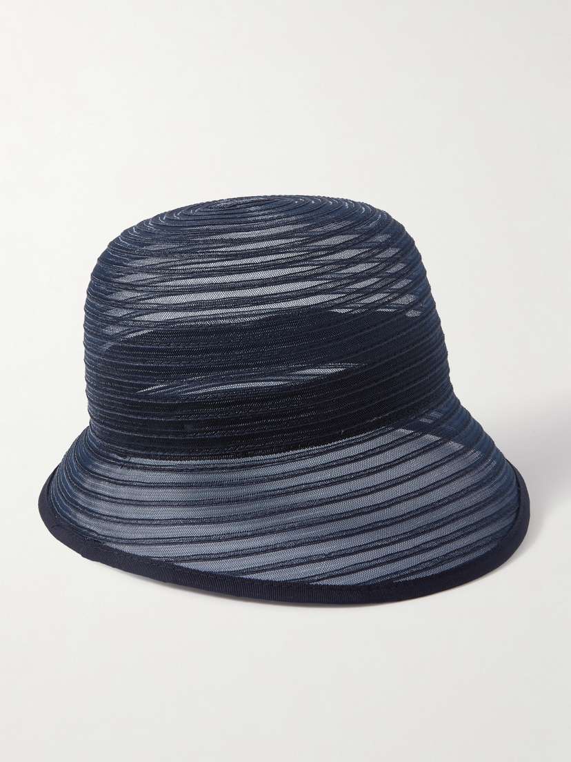 Eugenia Kim Dottie Asymmetric Ribbed Mesh Bucket Hat
