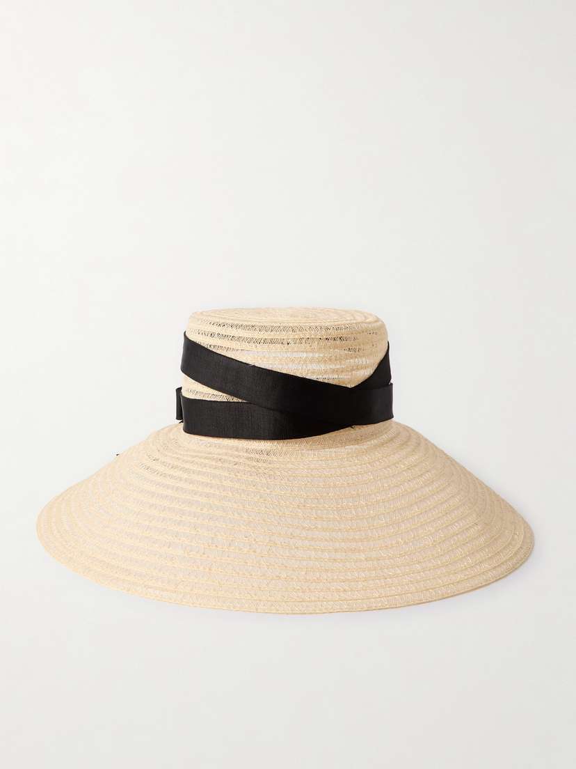 Eugenia Kim Mirabel Grosgrain-trimmed Straw Sunhat