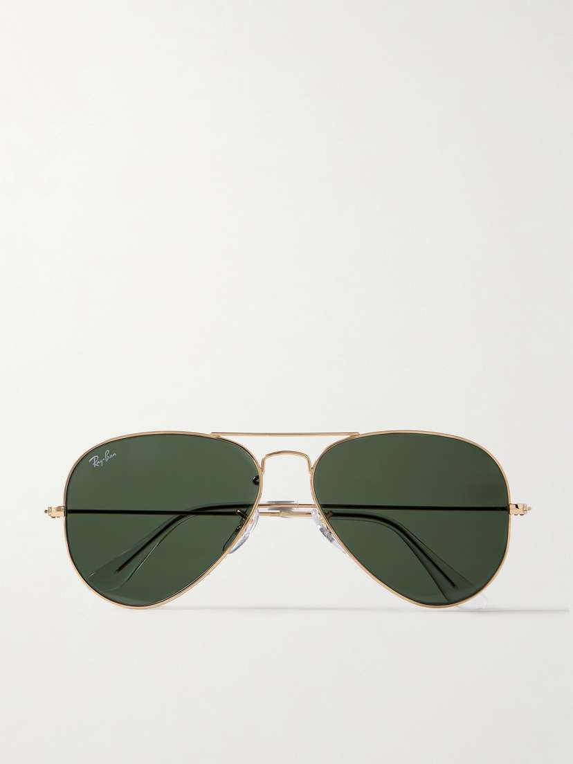 Ray-Ban Large Aviator-style Gold-tone Sunglasses