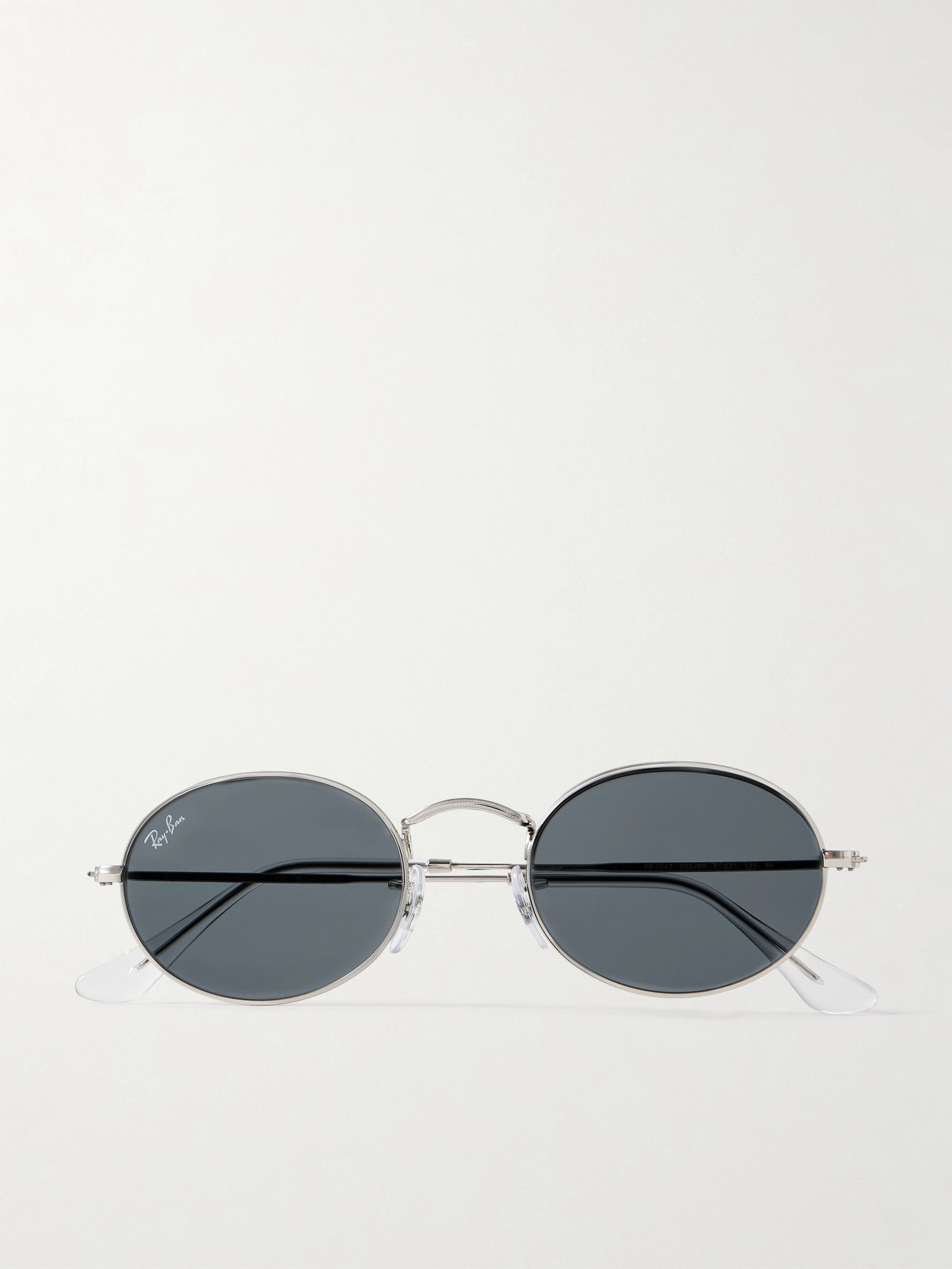 Ray Ban Oval-frame Silver-tone Sunglasses