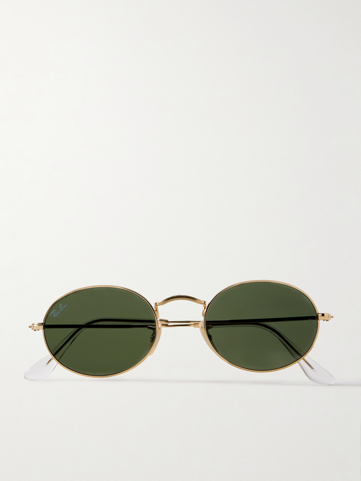 Ray Ban Oval-frame Gold-tone Sunglasses