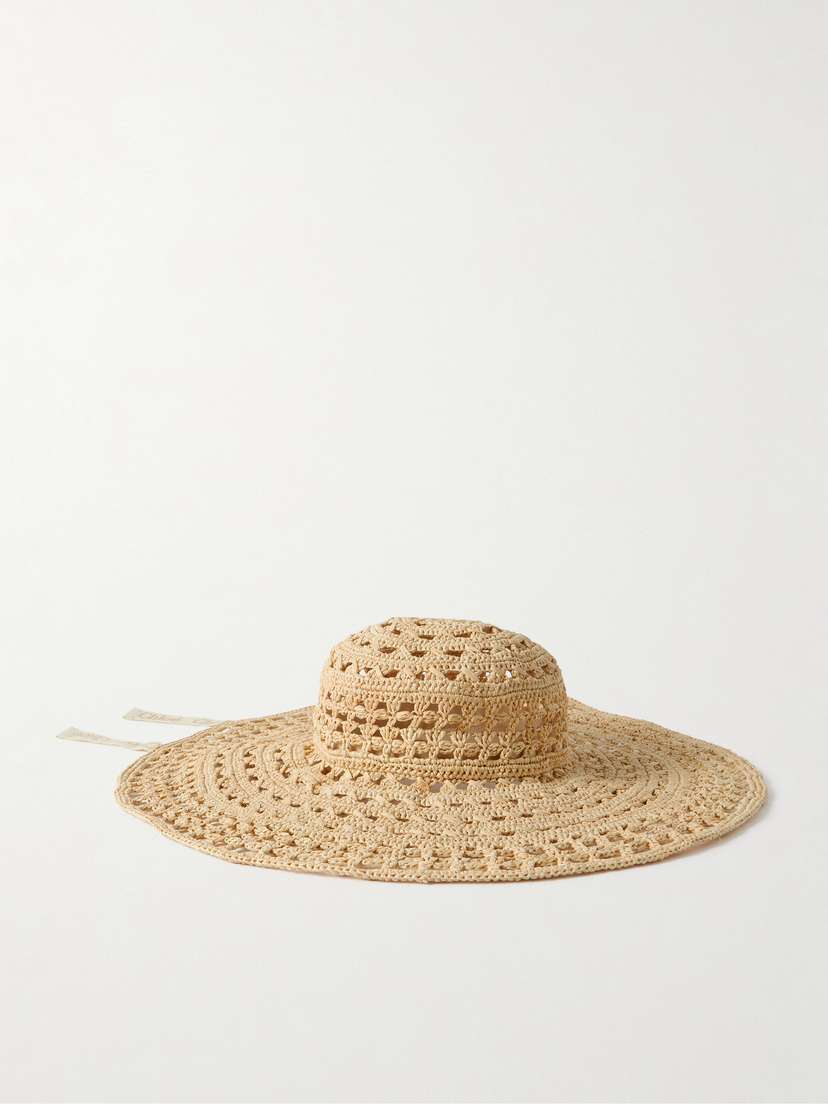 Chloé Grosgrain-tried Straw Sunhat