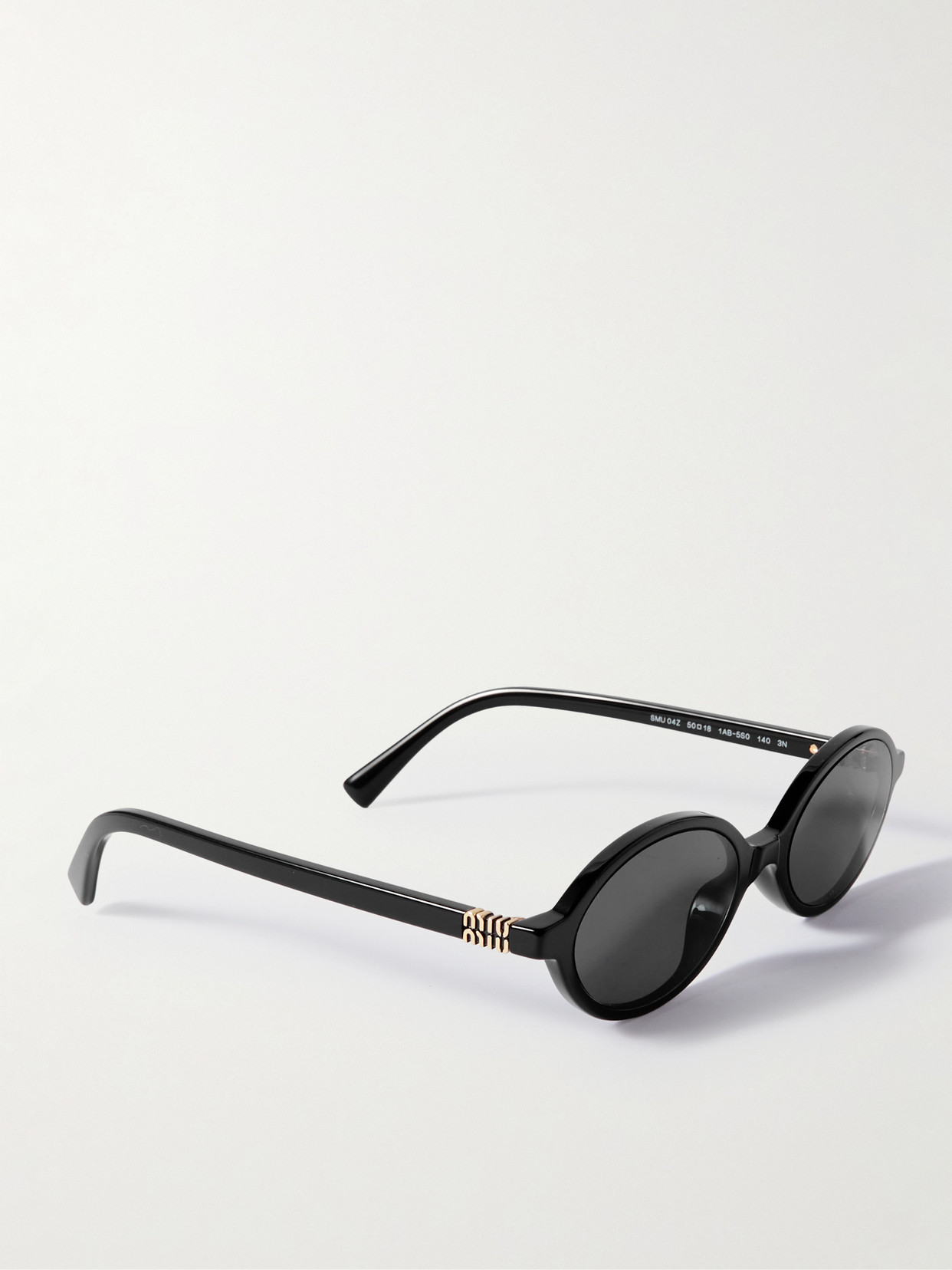 Miu Miu Round-frame Acetate Sunglasses In Black