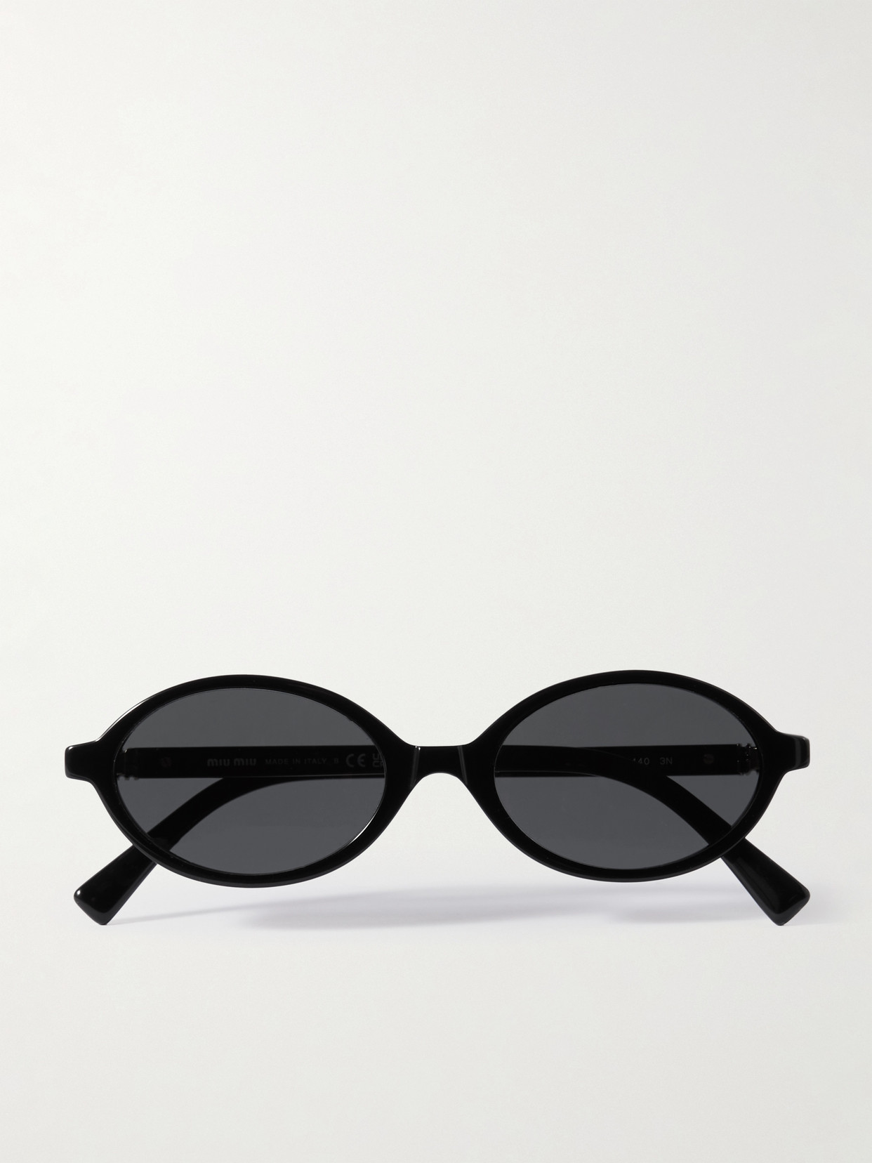Miu Miu Round-frame Acetate Sunglasses In Black