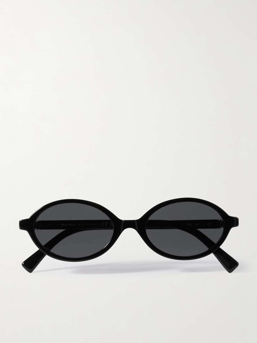 Miu Miu Eyewear Oval-frame Acetate Sunglasses