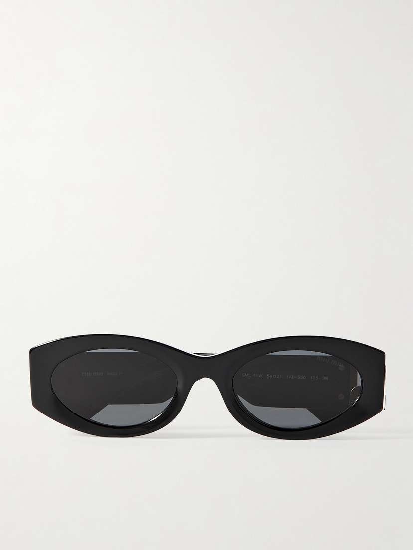 Miu Miu Eyewear Glimpse Oval-frame Acetate Sunglasses
