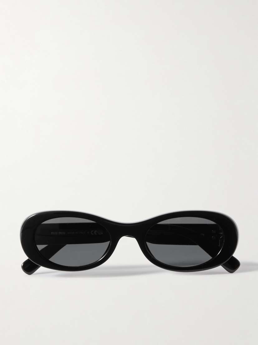 Miu Miu Eyewear Oval-frame Acetate Sunglasses