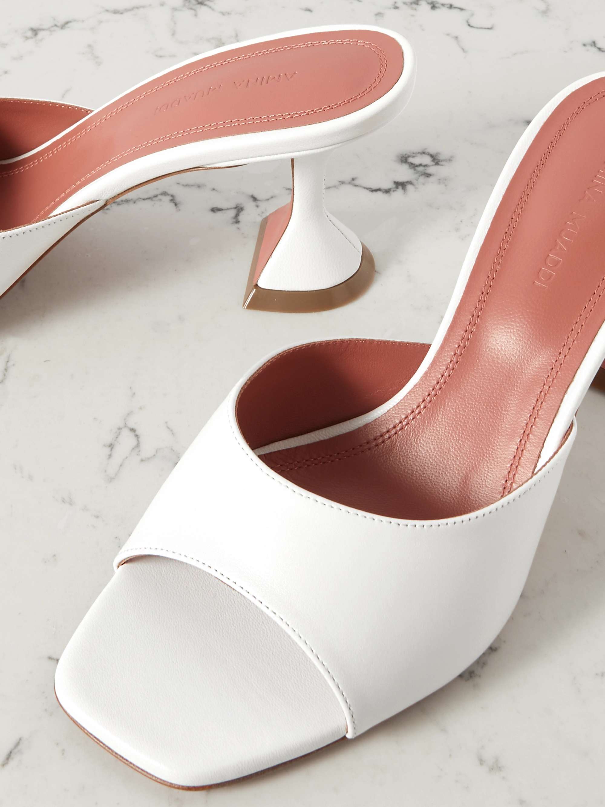 AMINA MUADDI Lupita iridescent leather mules