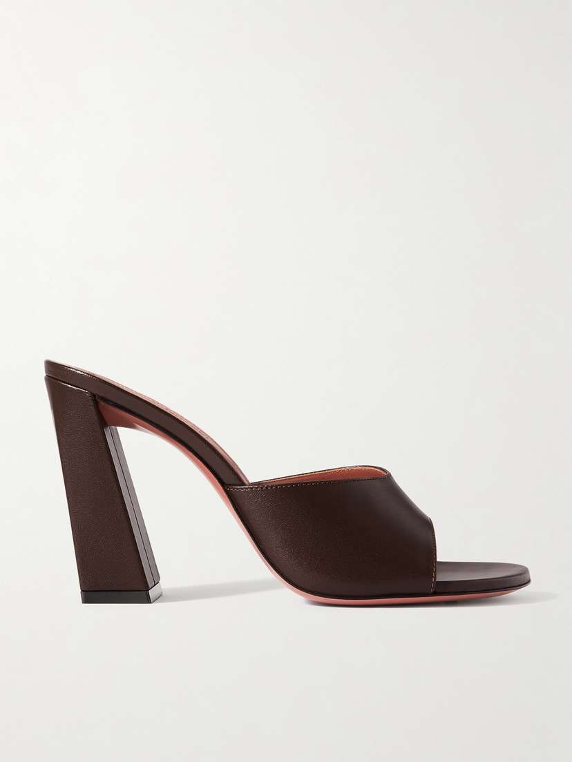Amina Muaddi Brigitte Leather Mules