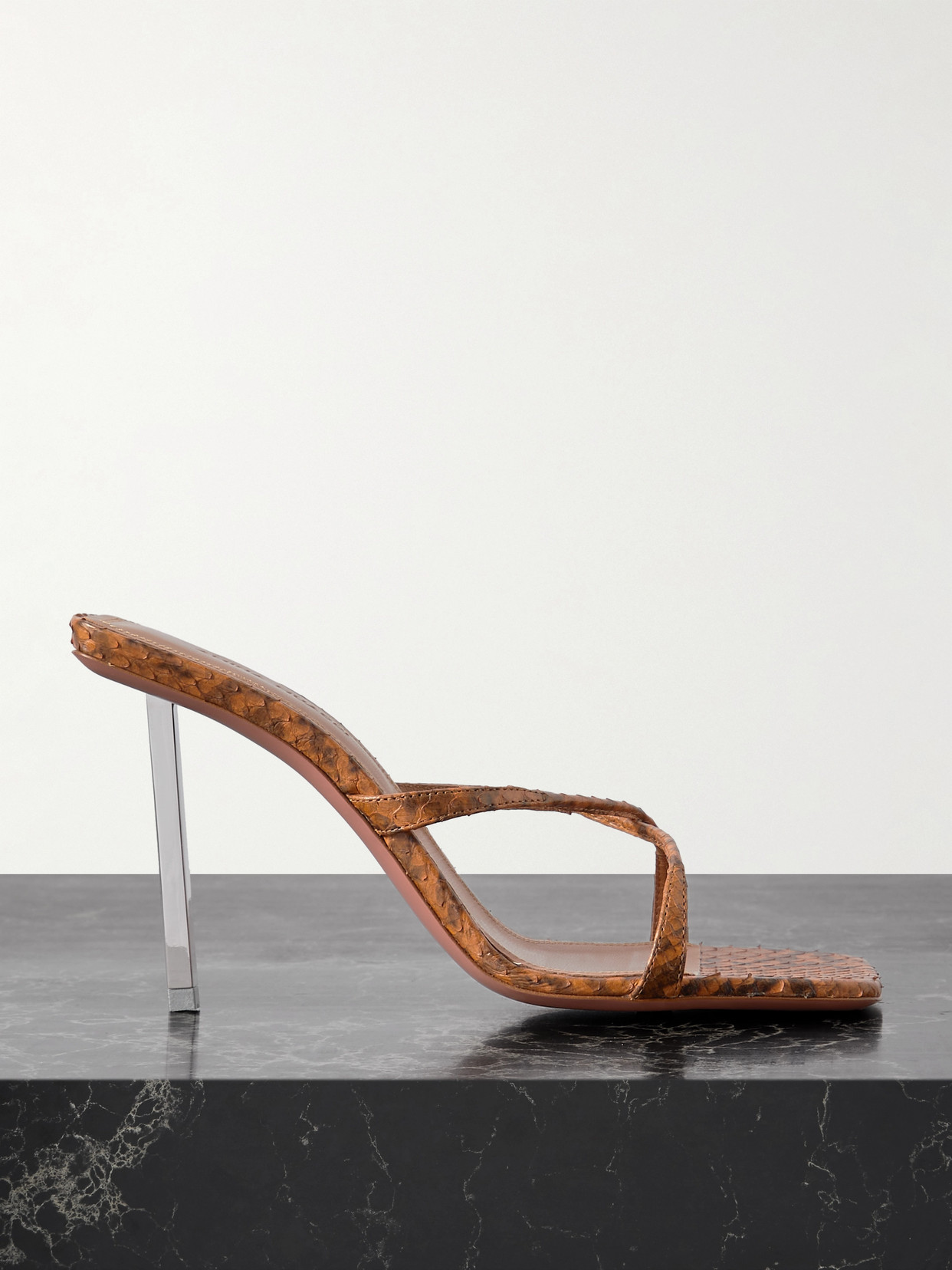 AMINA MUADDI ADRIANA ELAPHE SANDALS