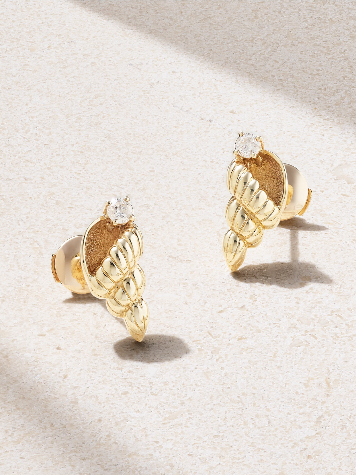 Yvonne Léon 9-karat Gold Diamond Earrings