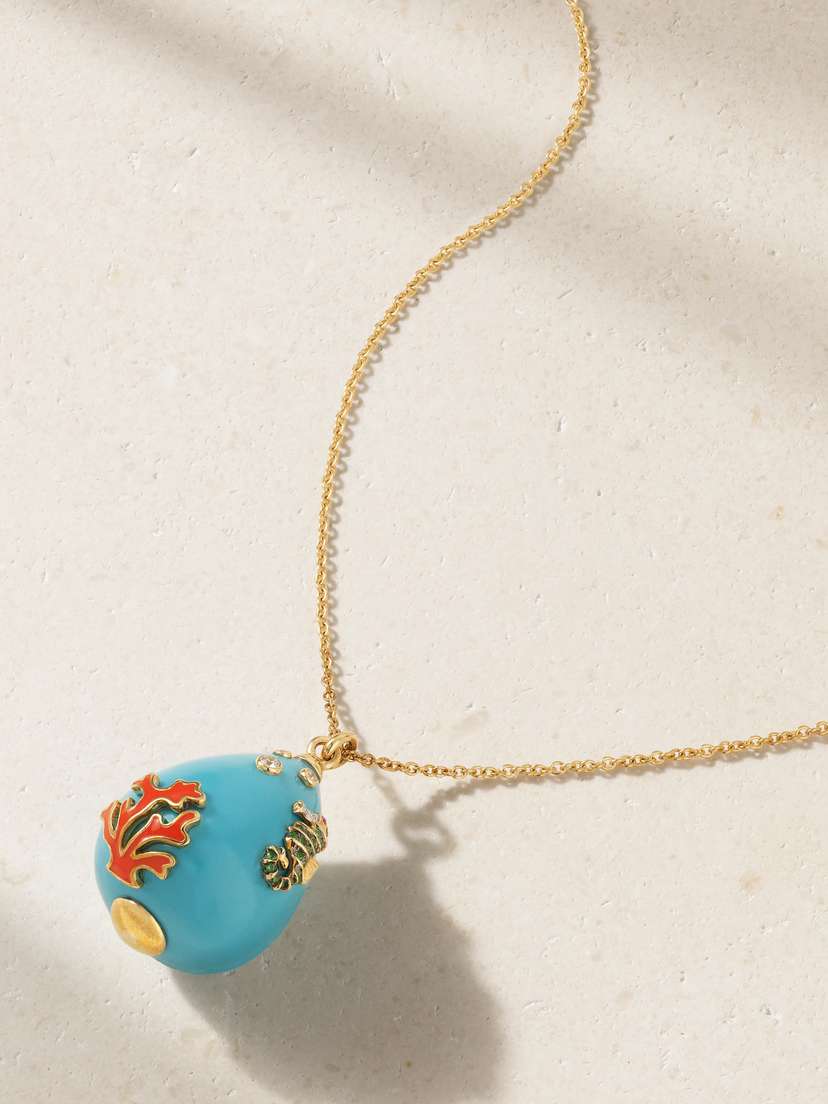 Yvonne Léon 9-karat  Multi-stone Necklace