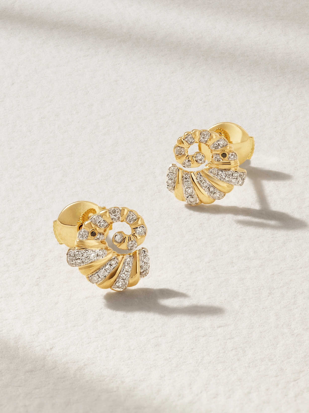 Yvonne Léon 18-karat Gold Diamond Earrings