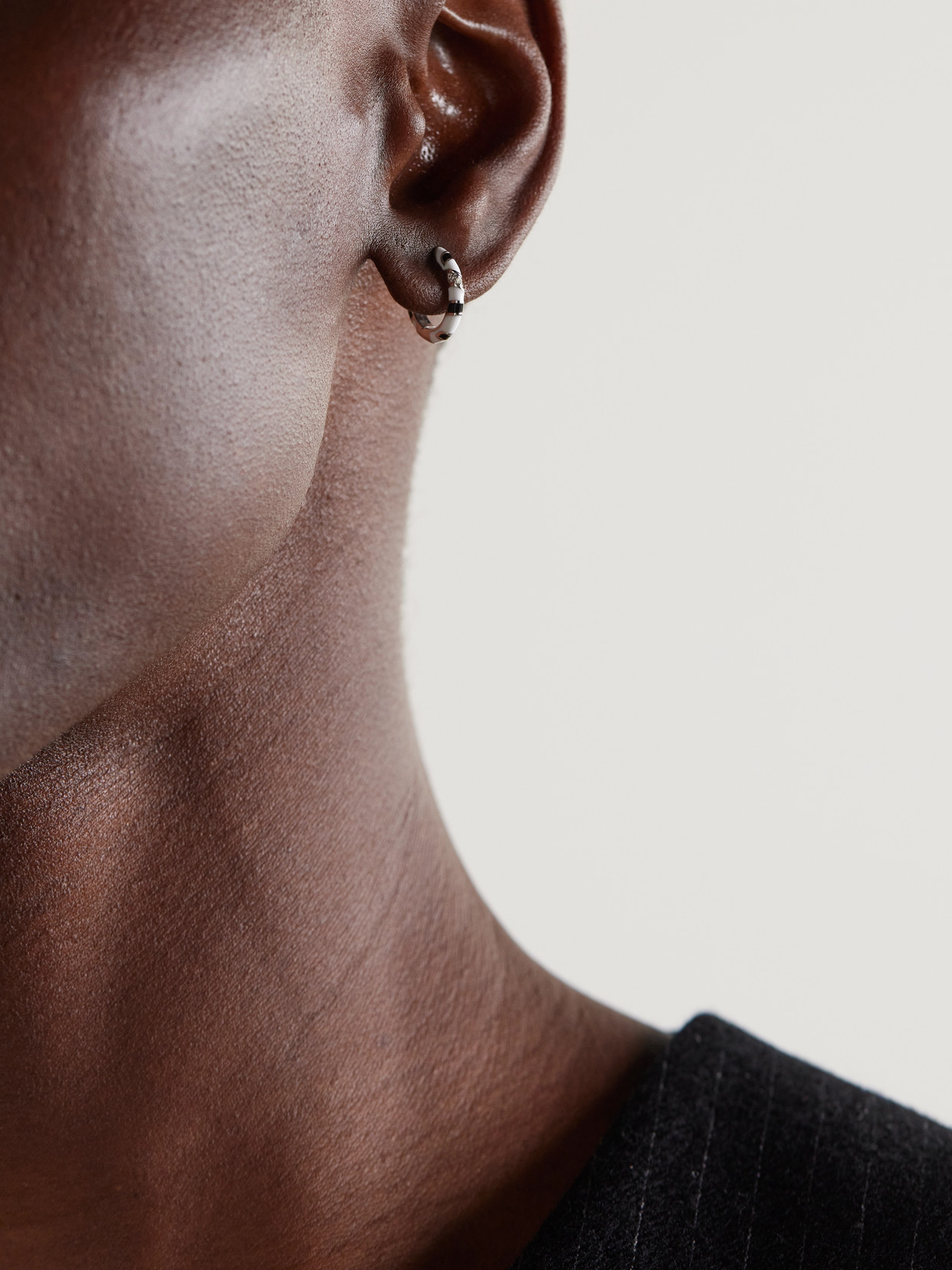 Yvonne Léon 9-karat White Gold, Diamond And Enamel Hoop Earrings In Gold