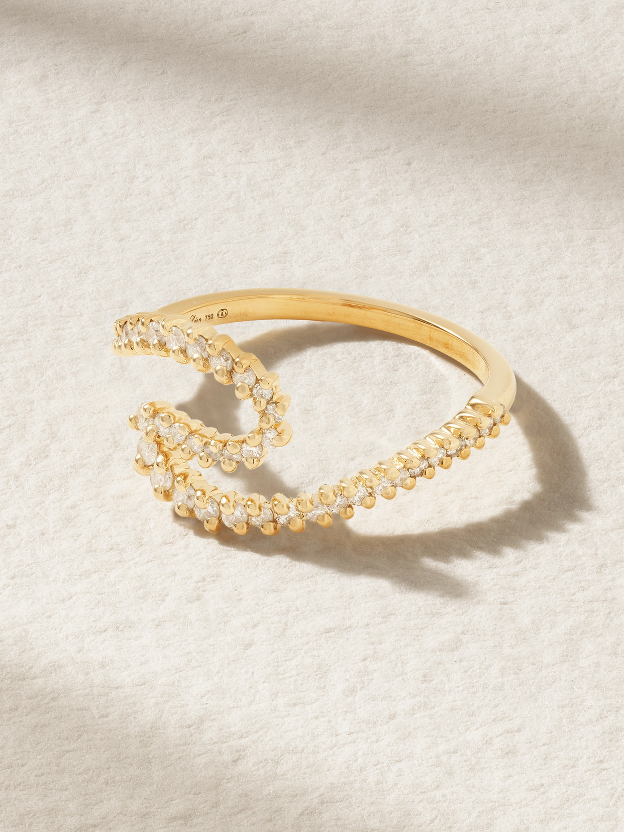 Yvonne Léon Bague Vague Surf 18-karat Gold Diamond Ring