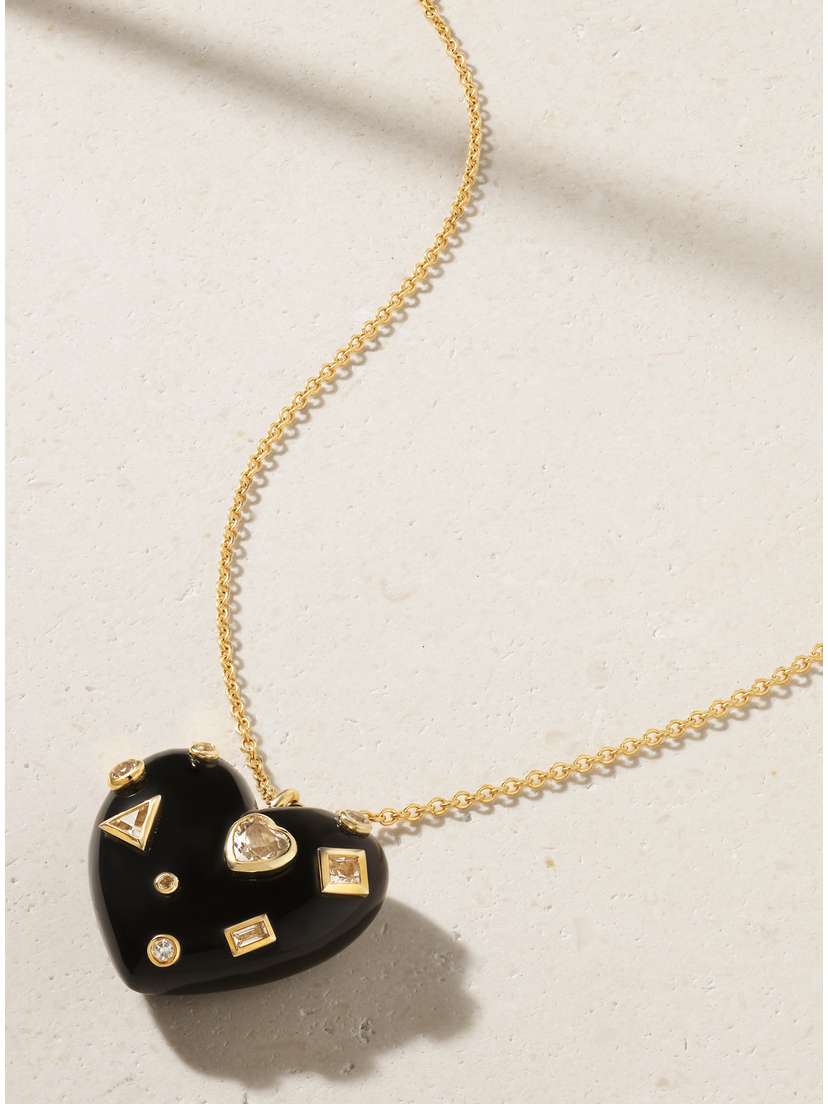 Yvonne Léon 9-karat Gold, Onyx And Topaz Necklace