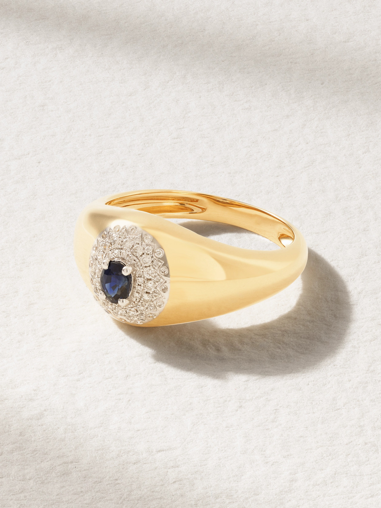 Yvonne Léon 18-karat Gold, Diamond And Sapphire Ring In Metallic