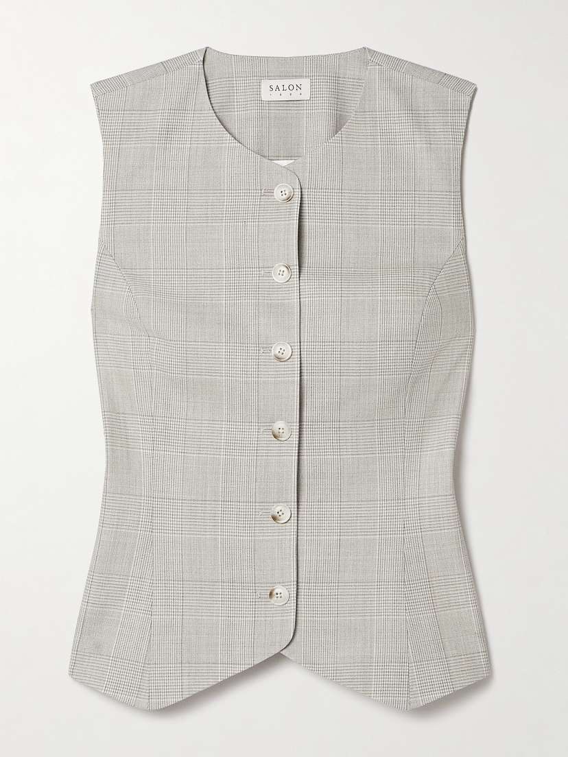 Salon 1884 + Net Sustain Rideau Checked Wool Vest