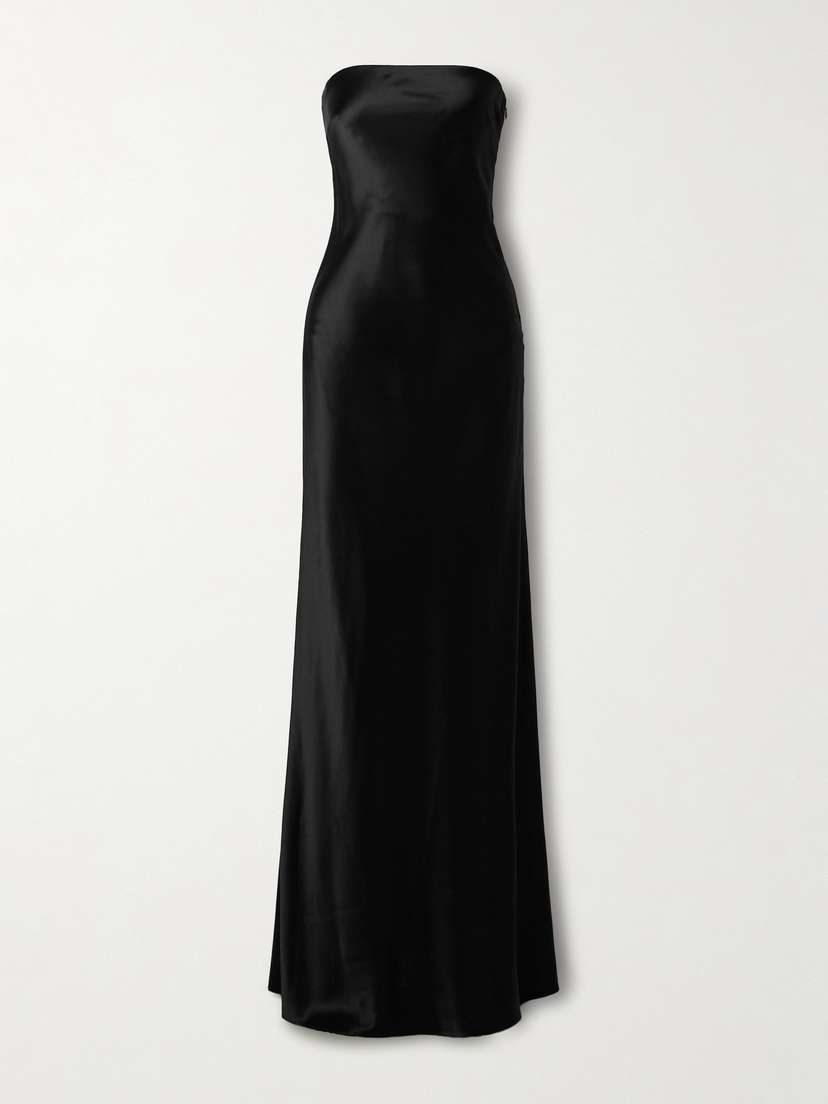 Salon 1884 + Net Sustain Linea Strapless Silk-satin Gown