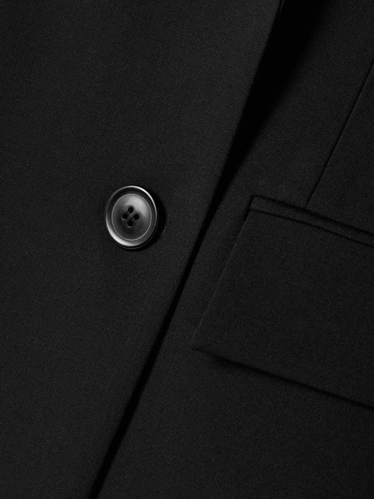 Salon 1884 + Net Sustain Milles Double-breasted Grain De Poudre Wool Blazer In Black