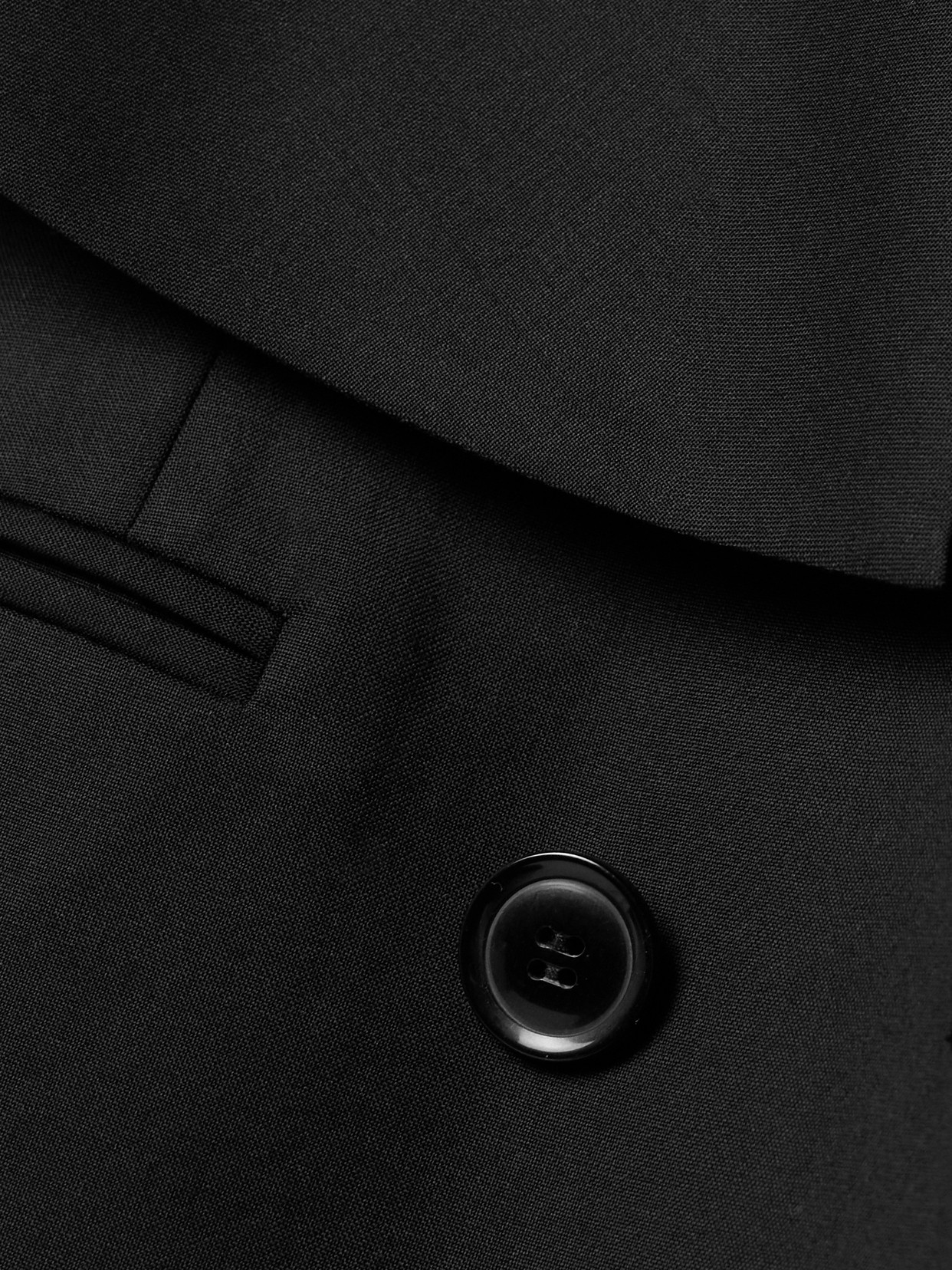 Salon 1884 + Net Sustain Iveta Double-breasted Draped Wool Blazer In Black