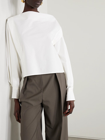 Salon 1884 + NET SUSTAIN Calne cotton-poplin blouse