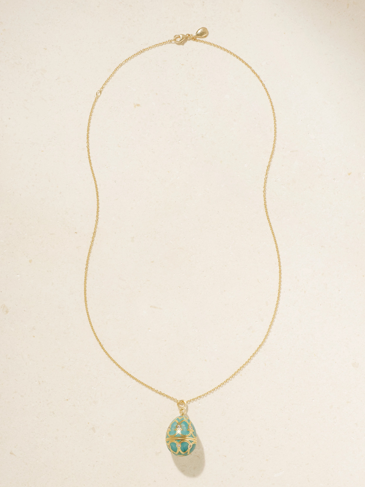 Fabergé Heritage 18-karat Gold, Diamond And Enamel Necklace In Gold