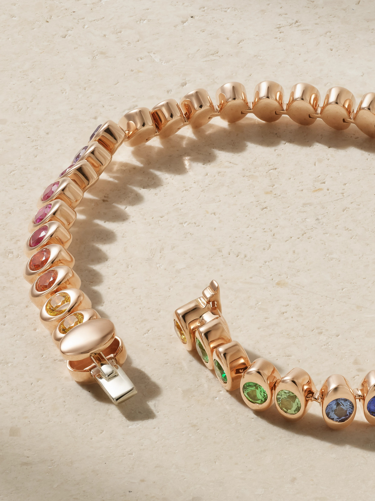 FABERGÉ COLOURS OF LOVE 18-KARAT ROSE GOLD MULTI-STONE TENNIS BRACELET