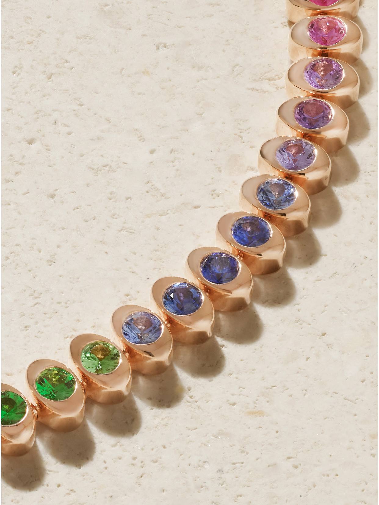 FABERGÉ COLOURS OF LOVE 18-KARAT ROSE GOLD MULTI-STONE TENNIS BRACELET