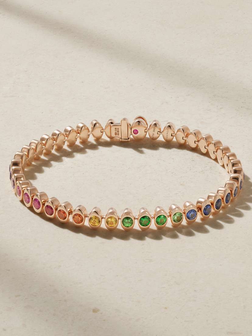 Fabergé Colours Of Love 18-karat Rose Gold ulti-stone Tennis Bracelet