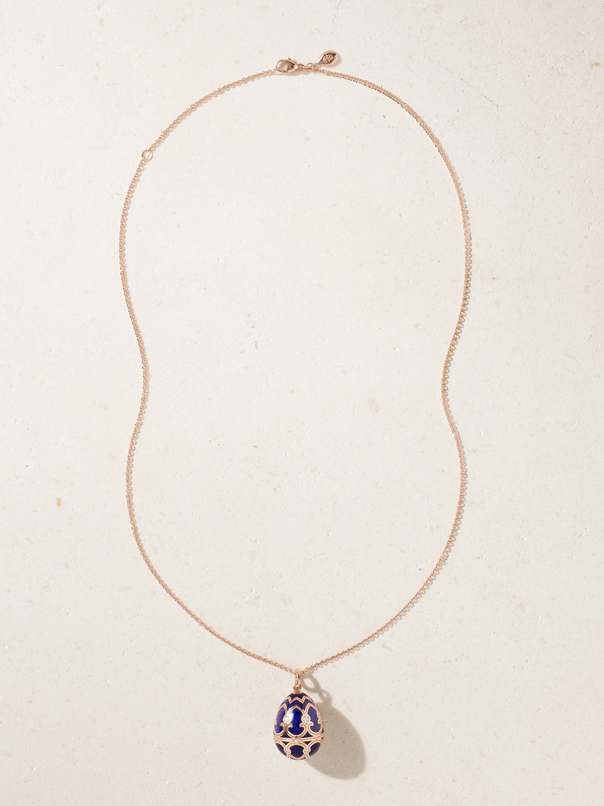 Fabergé Heritage Polar Bear Surprise 18-karat Rose Gold, Agate, Diamond And Enamel Necklace In Gold
