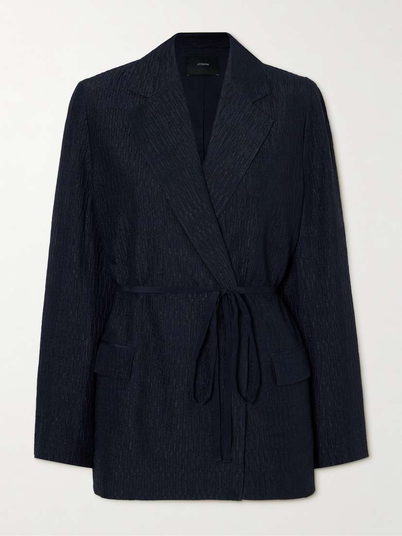 Joseph Amelot Belted Silk-jacquard Blazer