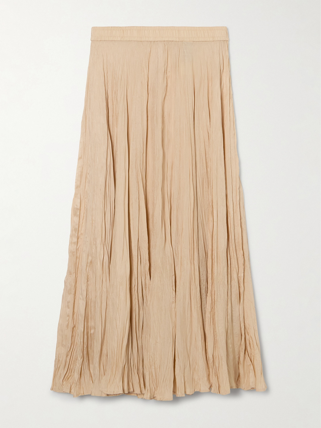 Joseph Sully Pleated Silk-habotai Midi Skirt In Neutrals