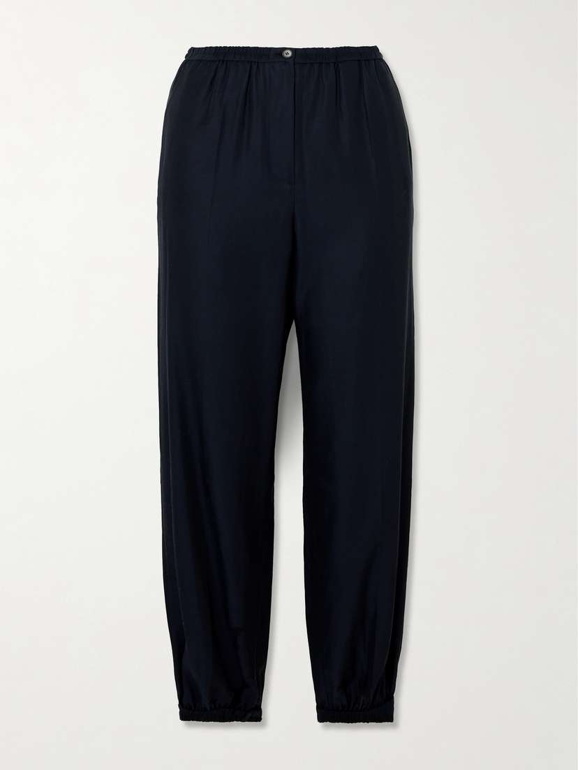 Joseph Taio Silk And Cotton-blend Sateen Tapered Pants