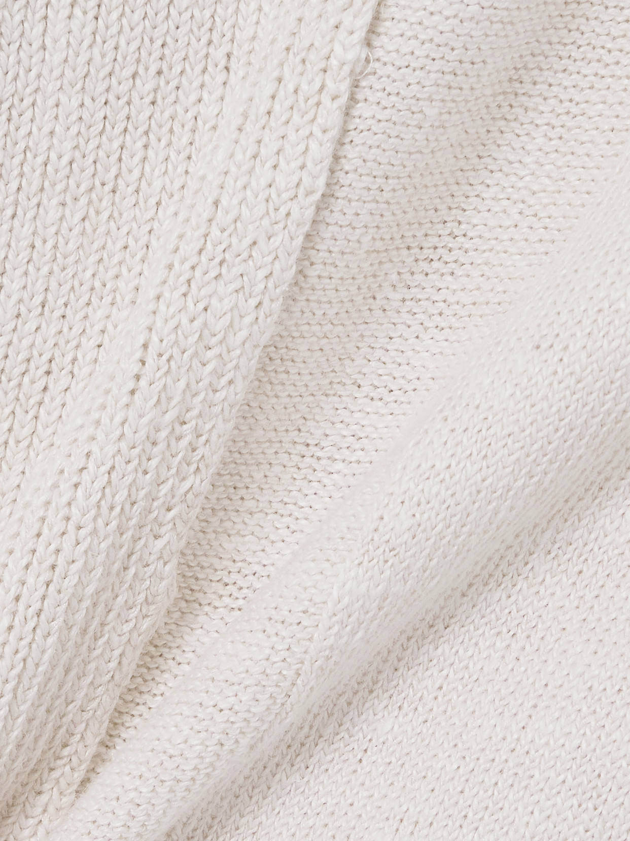 Joseph Ribbed-knit Linen-blend Top In Ivory