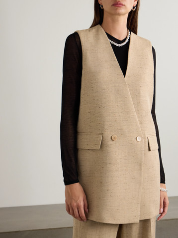 JOSEPH Arago double-breasted tweed vest