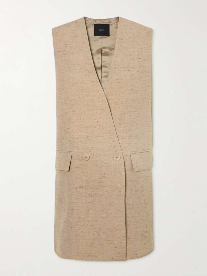 Joseph Arago Double-breasted Tweed Vest