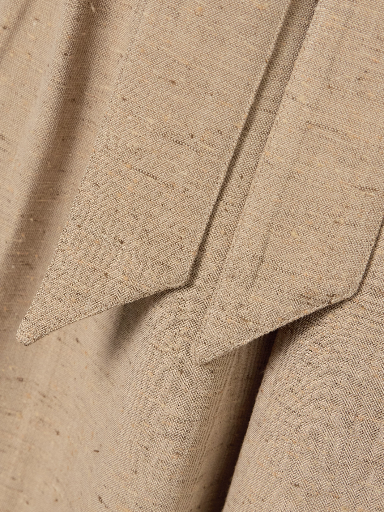 Joseph Atlas Belted Pleated Tweed Wide-leg Pants In Neutrals