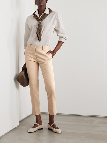 JOSEPH Bing Court cotton-blend gabardine slim-leg pants
