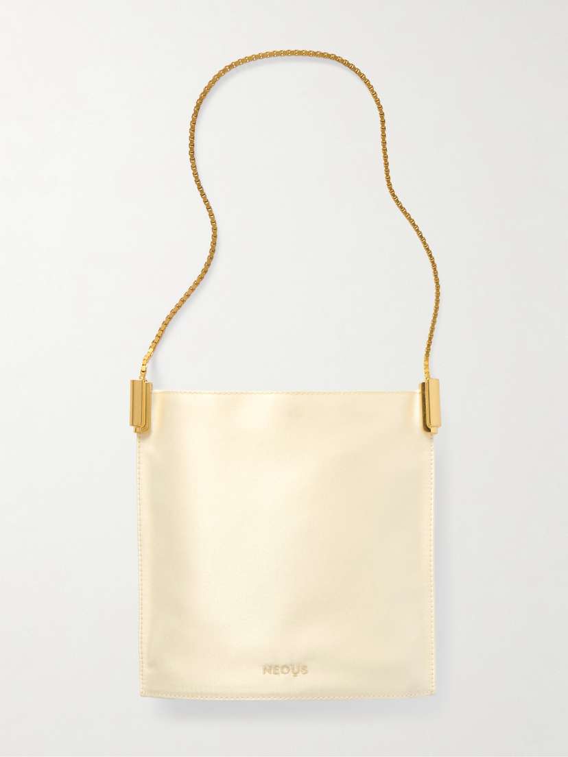 NEOUS Dorado Embroidered Satin Shoulder Bag