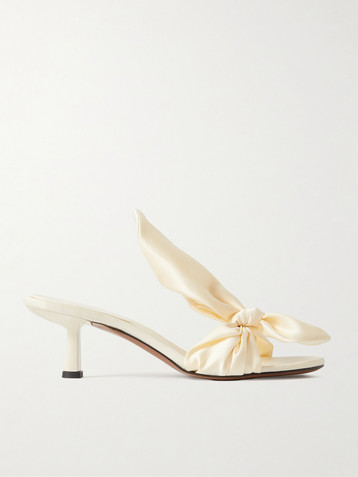NEOUS Diana bow-detailed satin sandals