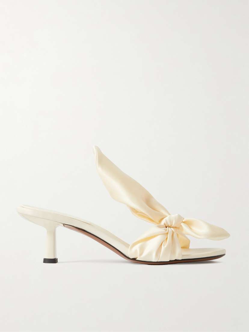 NEOUS Diana Bow-detailed Satin Sandals