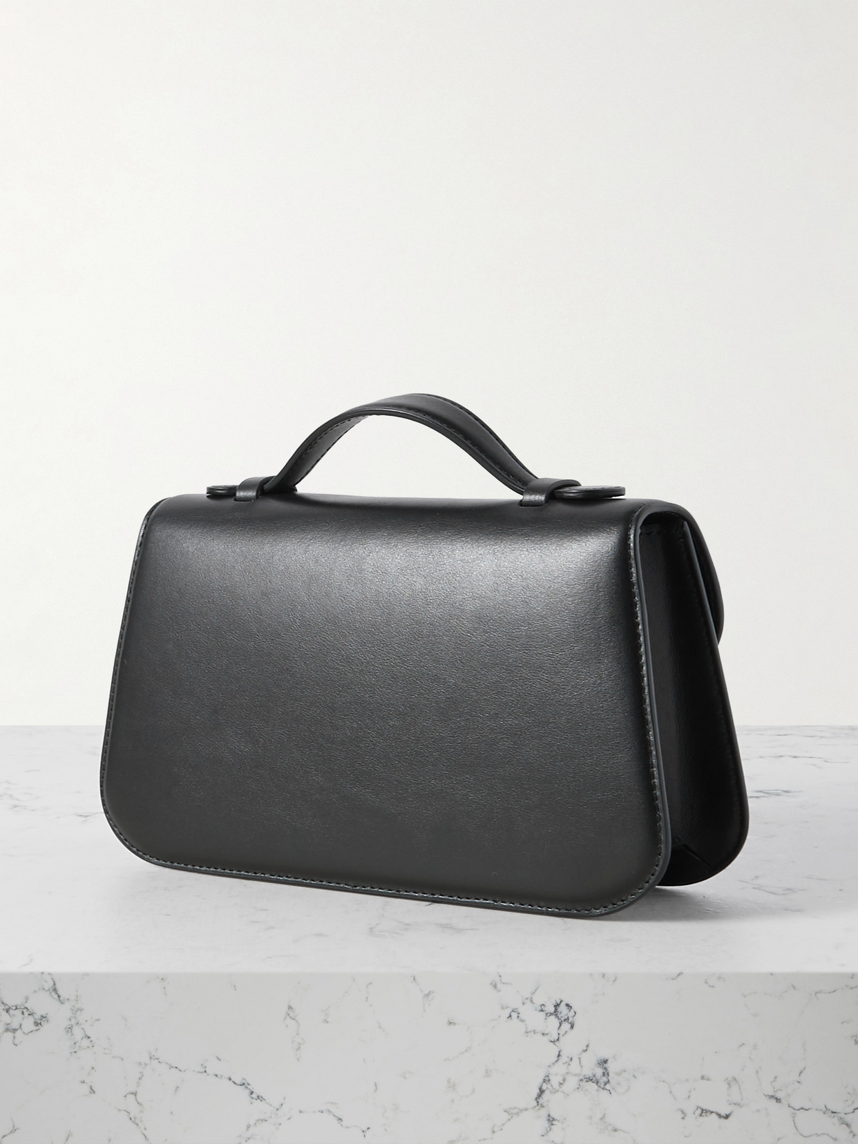 Neous Phoenix Embellished Leather Clutch In Black