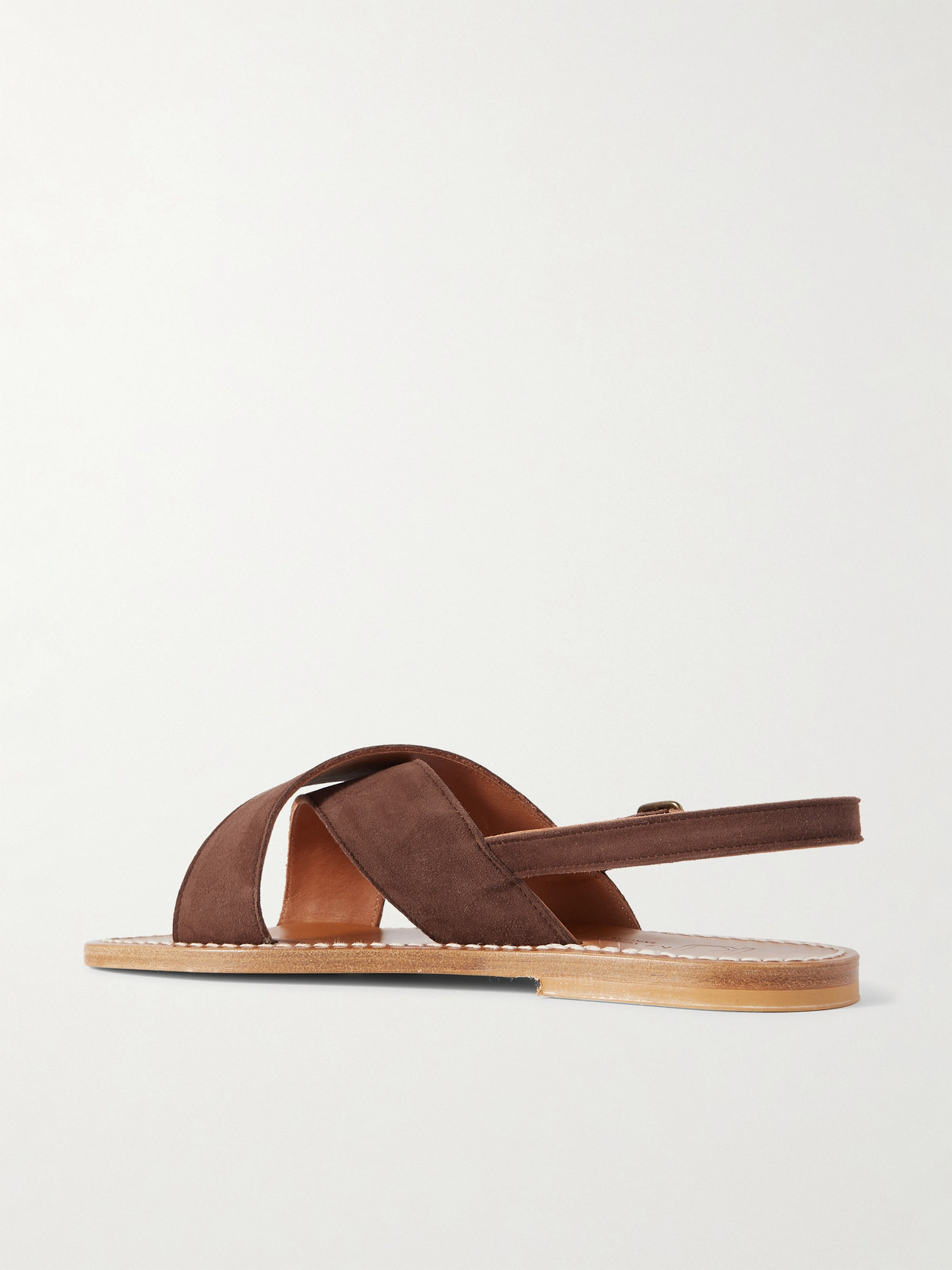 Shop Kjacques Osorno Suede Sandals In Brown