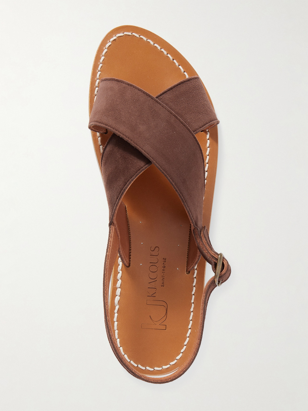 Shop Kjacques Osorno Suede Sandals In Brown